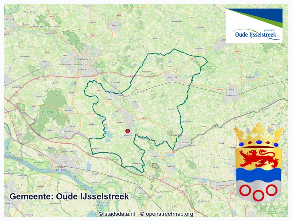 Schematische gemeentegrens Oude IJsselstreek
